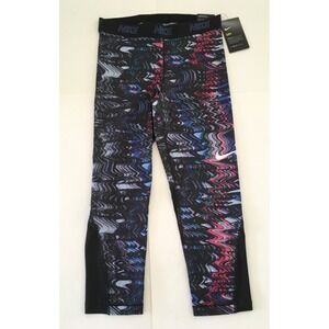 NEW Sz M Womens Nike Dri-Fit Victory Baselayer Training Tights Black/Blue 890005